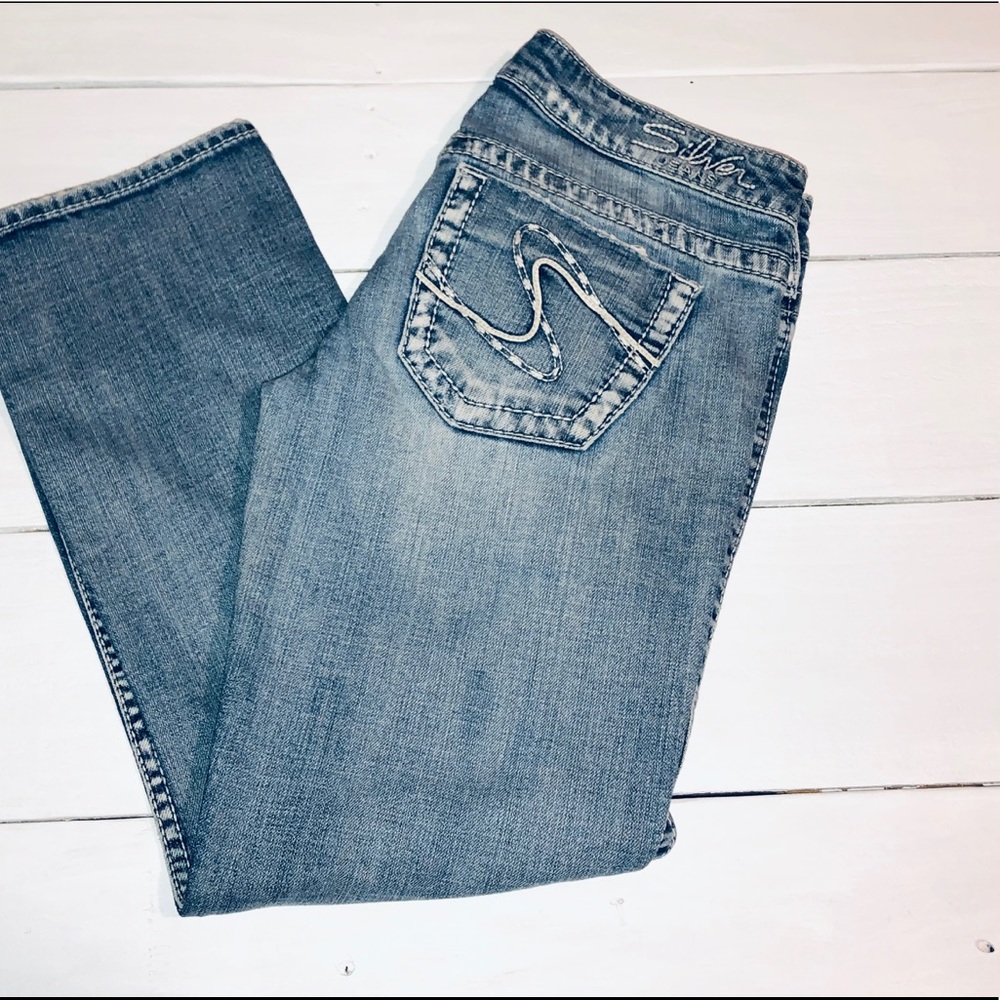 Silver Frances Capris sz 28 - Picture 7 of 8
